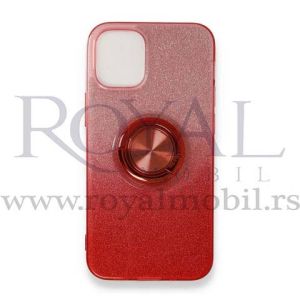 Silikonska futrola OMBRE SHINE RING za Samsung A215 Galaxy A21 crvena