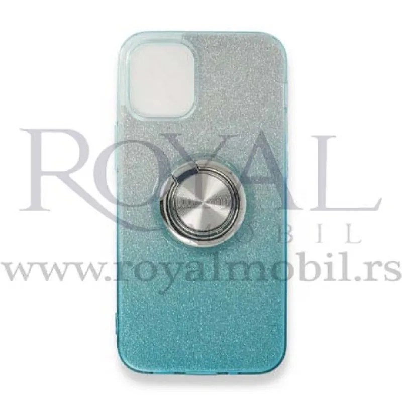 Silikonska futrola OMBRE SHINE RING za iPhone 11 Pro Max (6.5) plava 