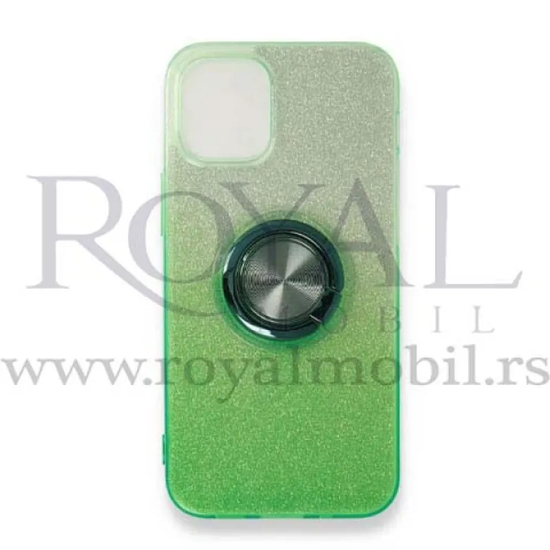 Silikonska futrola OMBRE SHINE RING za Huawei  8A/Y6 2019/Y6s zelena 