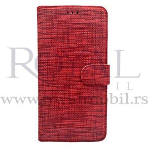 Futrola TEXTILE FLIP za Huawei P30 crvena