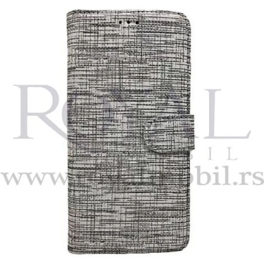 Futrola TEXTILE FLIP za iPhone X (10) siva --S95