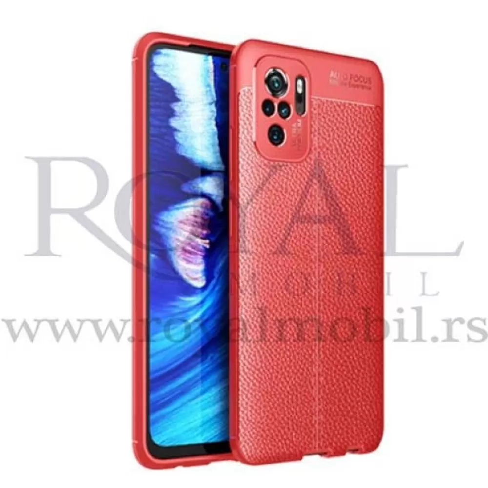 Silikonska futrola IMITACIJA KOZE No4 za iPhone X (10) crvena --R140