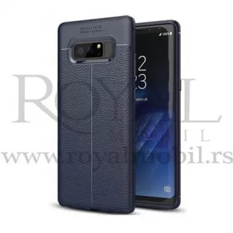 Silikonska futrola IMITACIJA KOZE No4  za Samsung Galaxy J8 2018 teget --P15