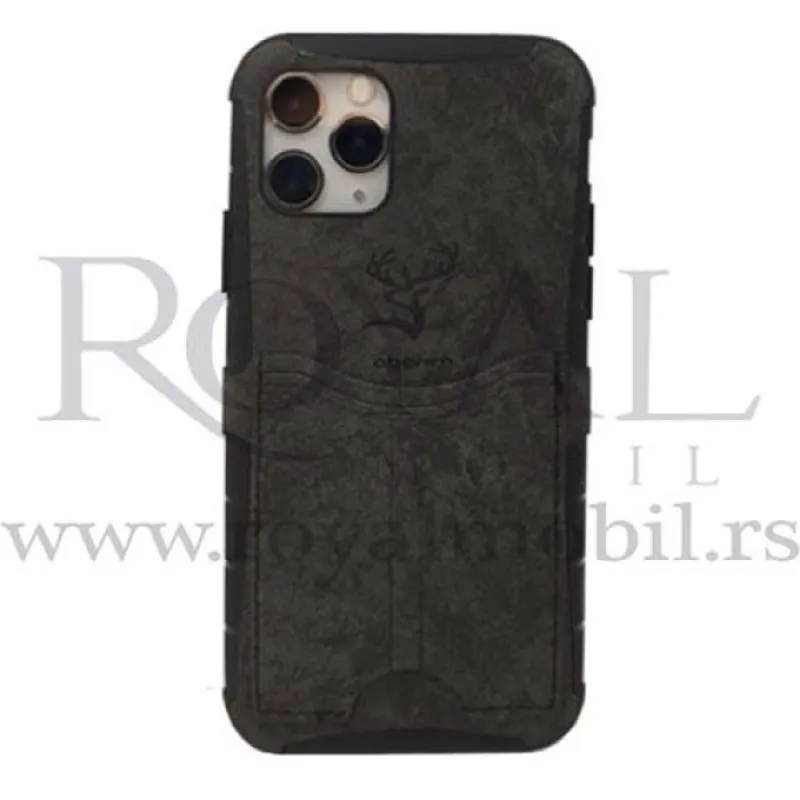 Futrola DEER sa dzepom za Xiaomi Redmi MI 9T tamno siva