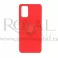 Silikonska futrola KOLOR SA PRSTENOM za Huawei Mate 30 Lite crvena --C55