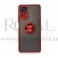 Futrola PVC MATTE sa magnetom za Samsung Galaxy S11 Lite/S20 sivo/crvena