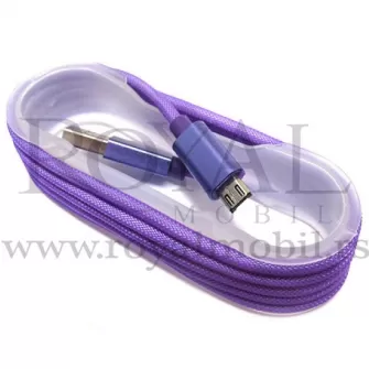USB kabal MREZA micro ljubicasta 