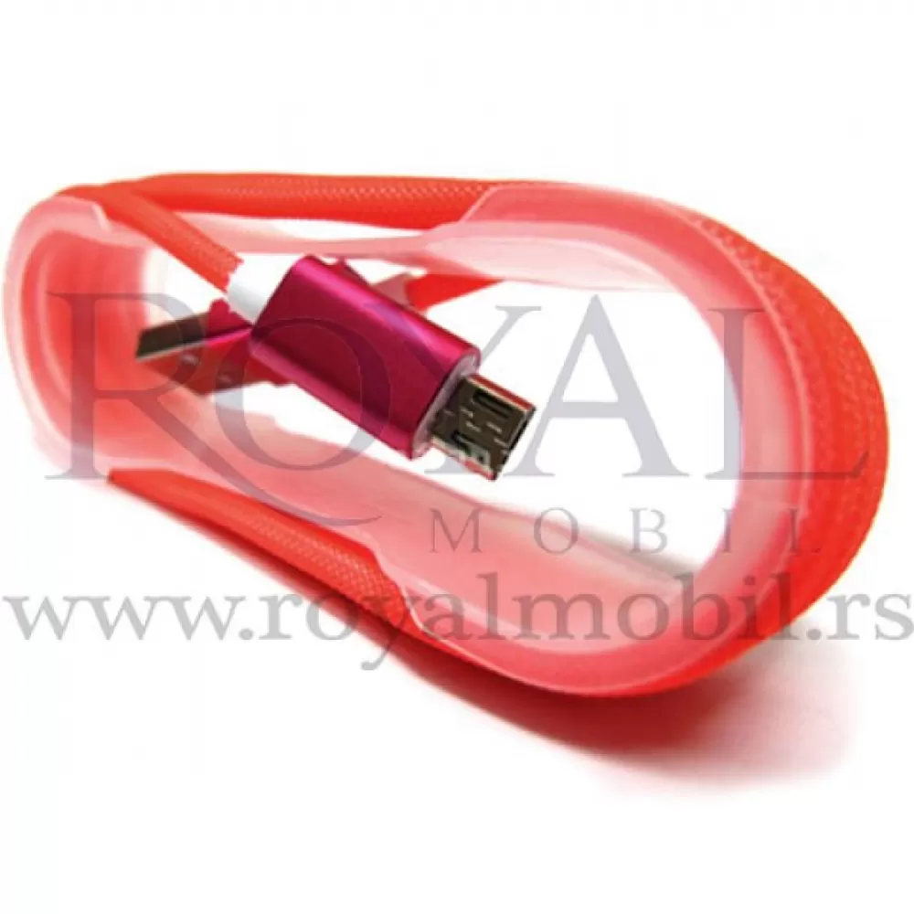 USB kabal MREZA micro crveni
