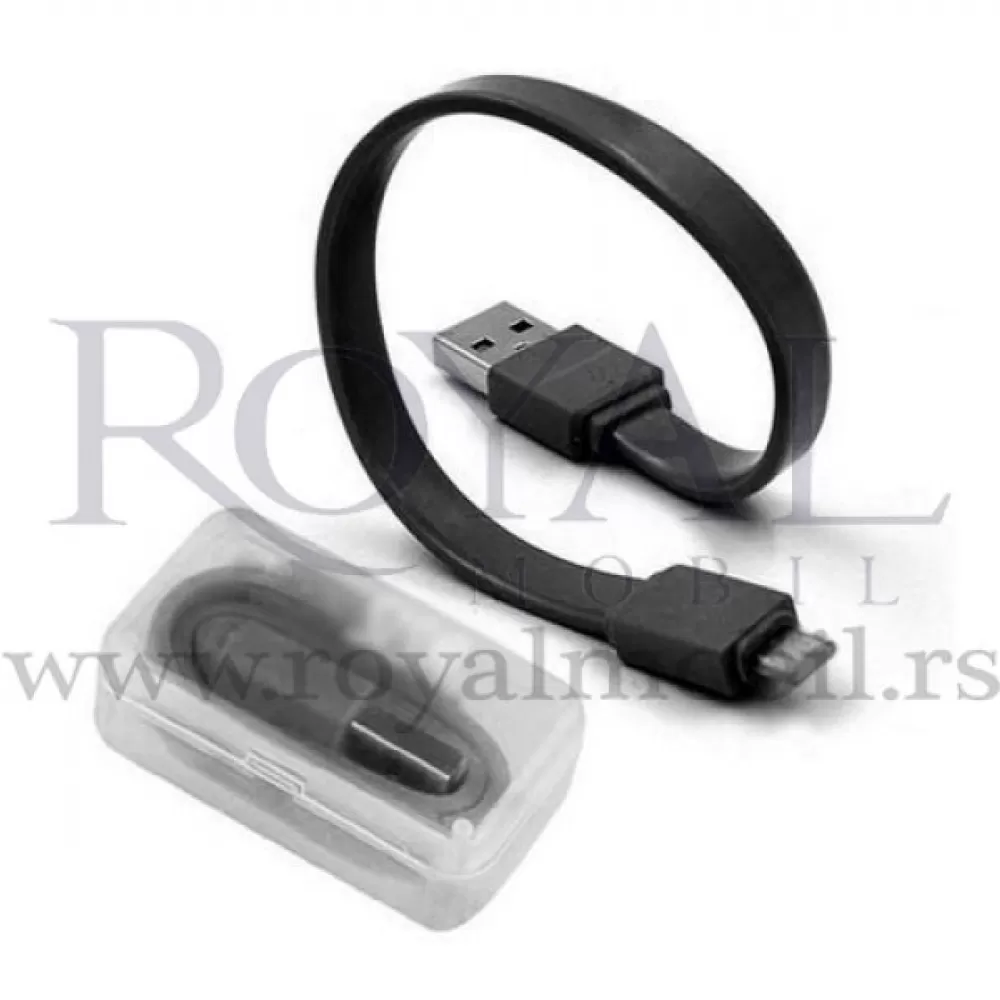 USB kabal CANDY 20cm micro crni