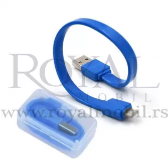 USB kabal CANDY 20cm micro plavi