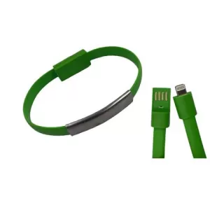 USB kabal NARUKVICA za iPhone 5G/5S/5C/SE/6/6 Plus zeleni