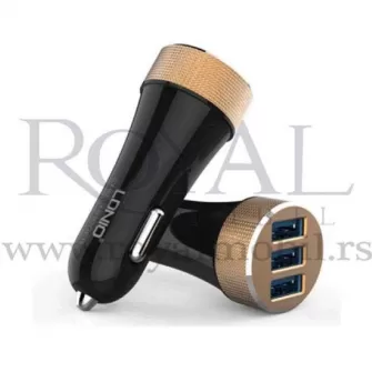 Auto punjac LDNIO DL-C50 3xUSB 5V5.1A za micro USB crni