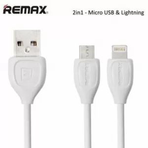 USB data kabal REMAX Lesu RC-050t 2in1 za Iphone lightning/micro USB 2m beli --R176