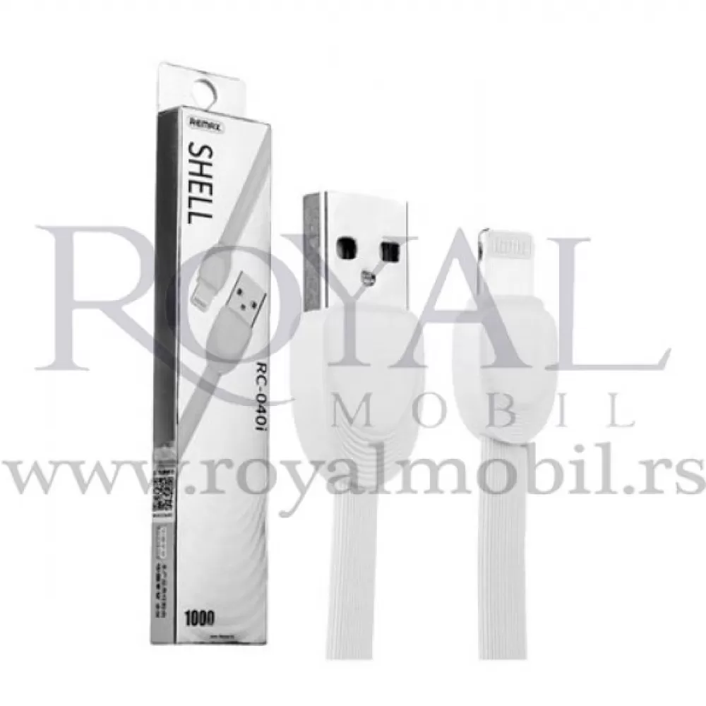USB data kabal REMAX Shell RC-040i za Iphone lightning beli --R177
