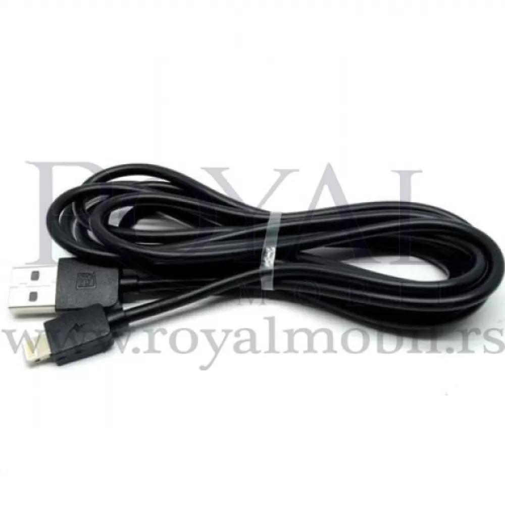 USB data cable REMAX LIGHT 1m iPhone 5G/5S/5C/SE/6/6 Plus RC-06i crni --S173