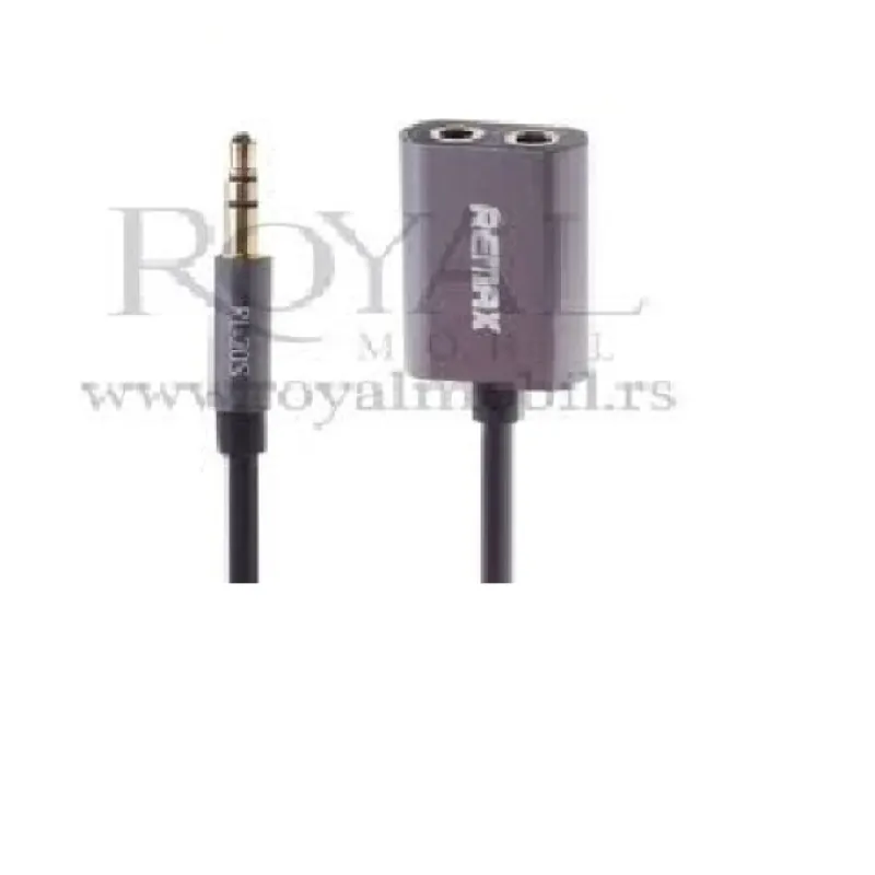 Aux kabal REMAX RL-S20 2x3.5mm 25cm crni