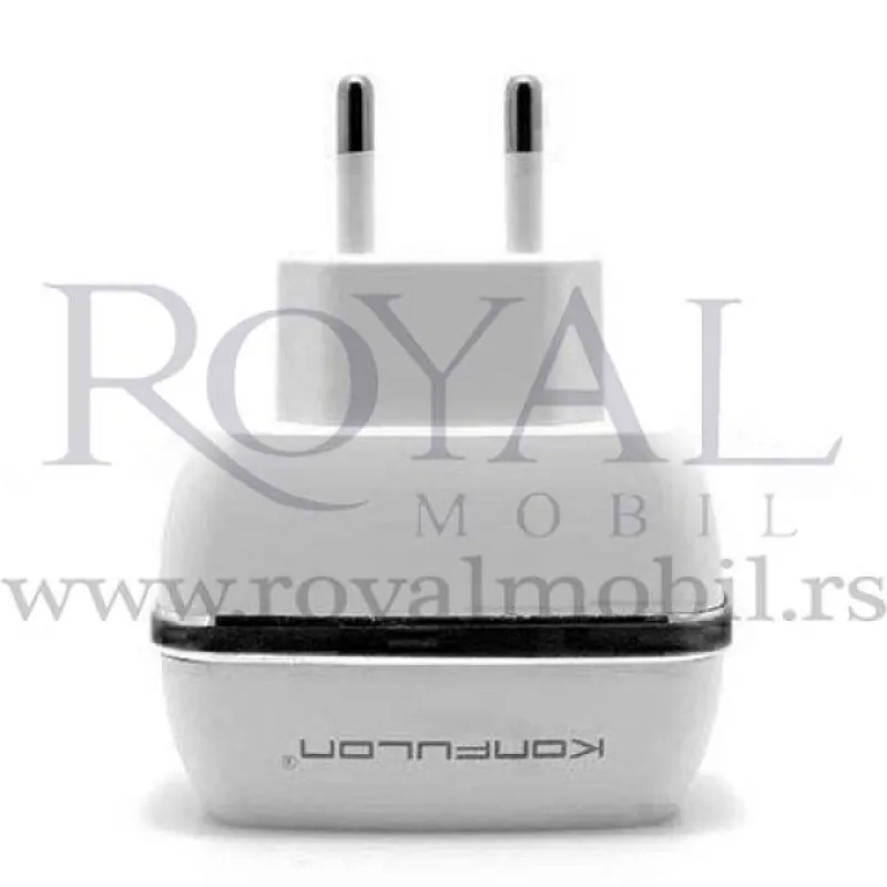 Kucni punjac KONFULON C23A 3xUSB 3.1A kuciste belo sa crnim