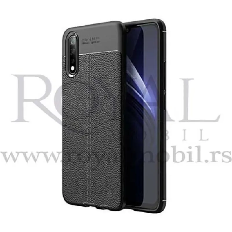 Silikonska futrola IMITACIJA KOZE No4 za Samsung A315 Galaxy A31 crna