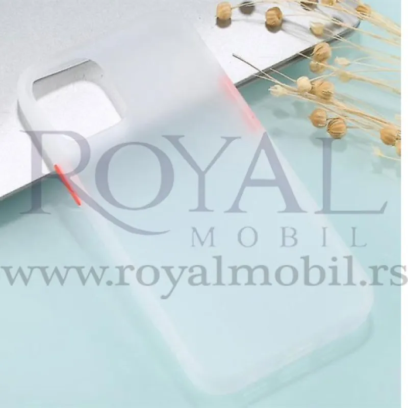 Silikonska futrola MOPAL No3 za Samsung A217 Galaxy A21S bela sa crvenim