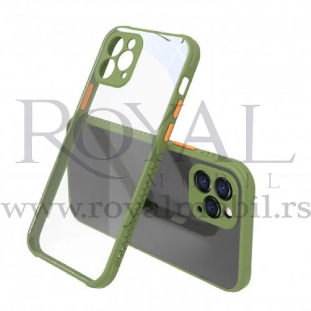 Futrola PVC MOPAL za Xiaomi Redmi Note 9S / Note 9 Pro zelena sa narandzastim