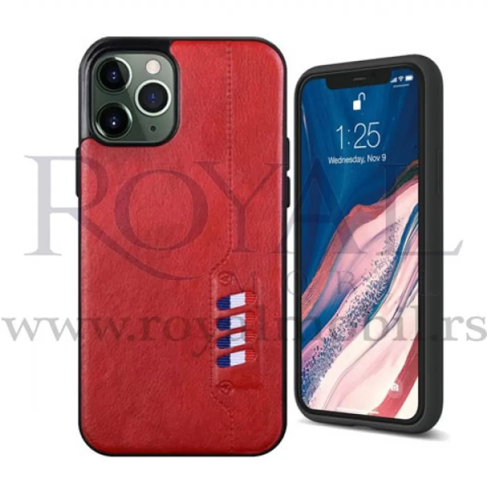 Futrola LEATHER BUSY za iPhone 11 Pro (5.8) crvena