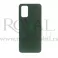 Silikonska futrola KOLOR SA PRSTENOM za Samsung A715 Galaxy A71 maslinasto zelena