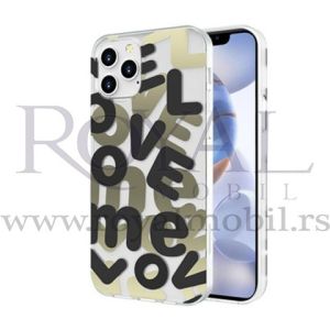 Futrola PVC LOVE za iPhone 12 Mini (5.4) crna
