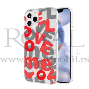 Futrola PVC LOVE za iPhone 12 Pro Max (6.7) crvena