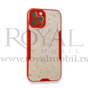 Silikonska futrola sa okvirom i zvezdicama za iPhone 12 Mini (5.4) crvena