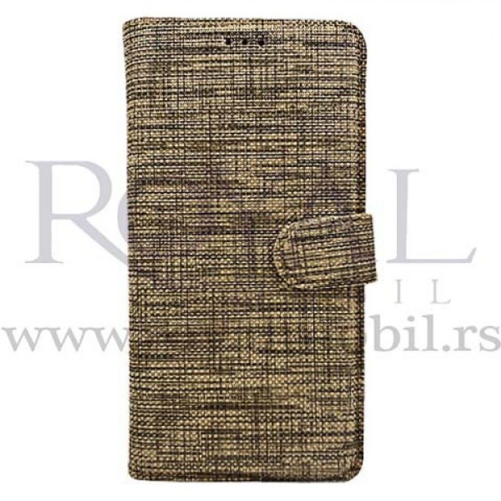Futrola TEXTILE FLIP za Xiaomi Redmi 9C zlatna