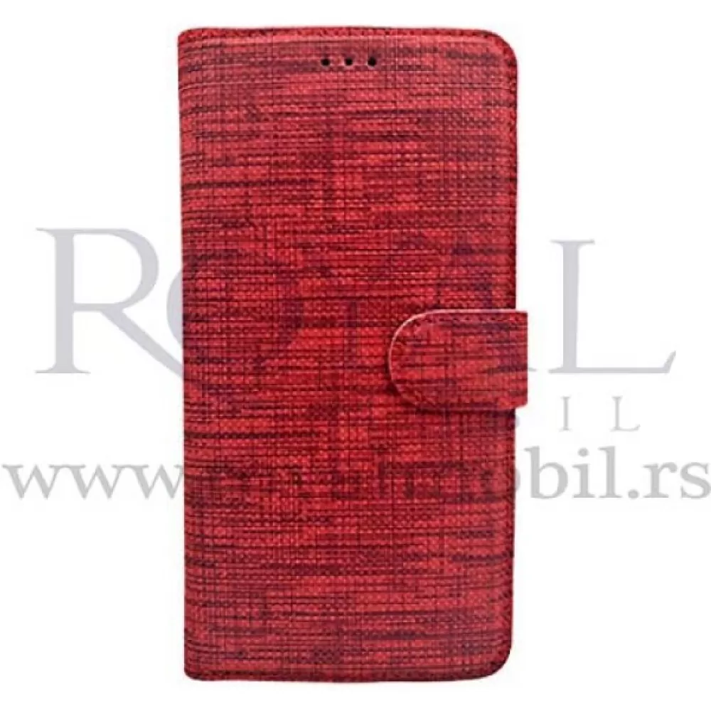 Futrola TEXTILE FLIP za Samsung A725 Galaxy A72 crvena