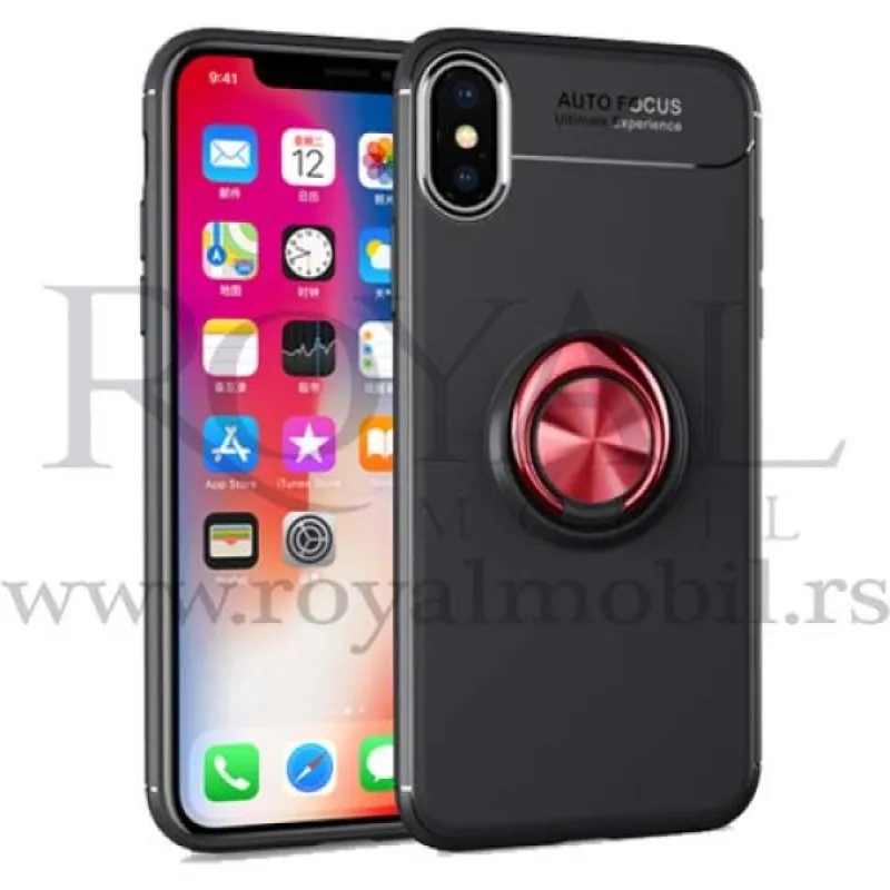 Futrola AUTO FOCUS SA MAGNETOM za Xiaomi Mi 10T/ Mi 10T Pro crno sa crvenim