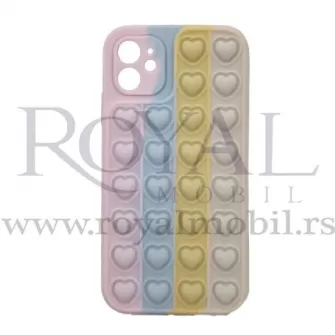 Silikonska futrola BUBBLE HEART za iPhone 12 (6.1) No2