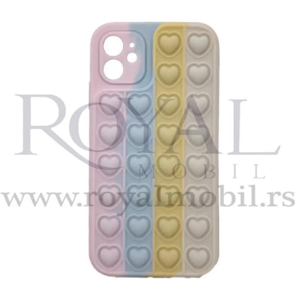 Silikonska futrola BUBBLE HEART za iPhone 12 Pro Max (6.7) No2