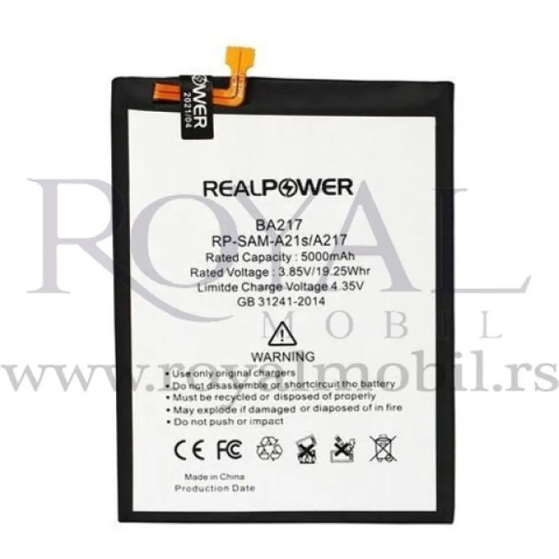 Baterija REALPOWER za Samsung SM-A125/A127/A135/A137/A217 Galaxy A12/A13/A21s/A02/A04s/M12 BA217