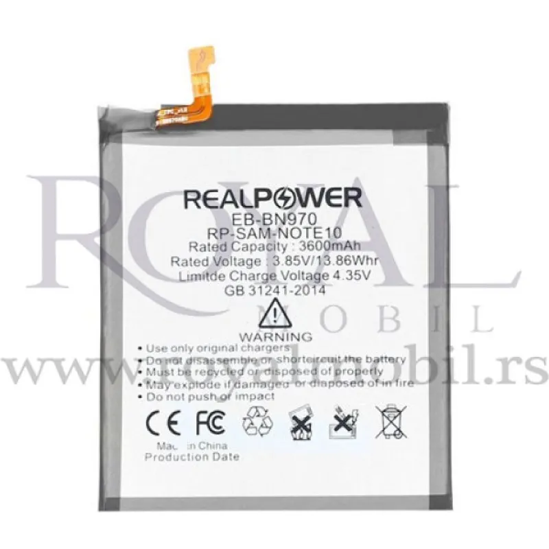 Baterija REALPOWER za Samsung N970 Galaxy Note 10