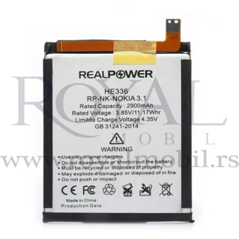 Baterija REALPOWER za Nokia 3.1 (HE336)