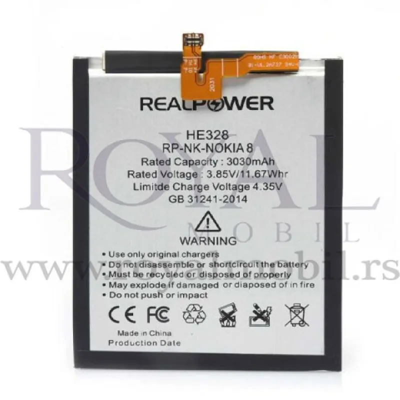 Baterija REALPOWER za Nokia 8 (HE328)