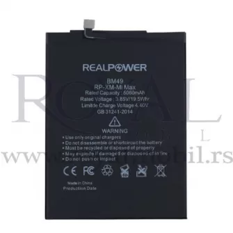 Baterija REALPOWER za Xiaomi Mi Max Bm49 (5060mAh)