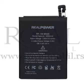 Baterija REALPOWER za Xiaomi Redmi Note 6 Pro Bn48 (4000mAh)