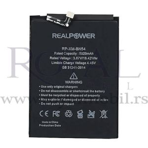 Baterija REALPOWER za Xiaomi Redmi Note 9 Pro Bn54 (5020mAh)