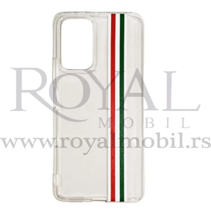 Silikonska futrola CLEAR CLEIN za Xiaomi Redmi Note 10 Pro / Redmi Note 10 Pro Max crveno-zelena