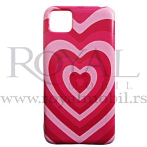 Futrola Soft Print HEART za Samsung G998F Galaxy S30 Ultra / S21 Ultra tamno roze