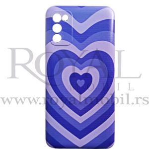 Futrola Soft Print HEART za Samsung A025 Galaxy A02S svetlo ljubicasta