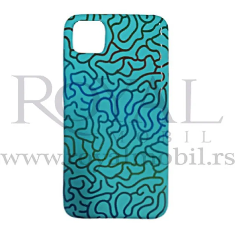 Futrola Soft Print LINES No3 za Samsung A525 / A528 Galaxy A52 / A52S tirkiz