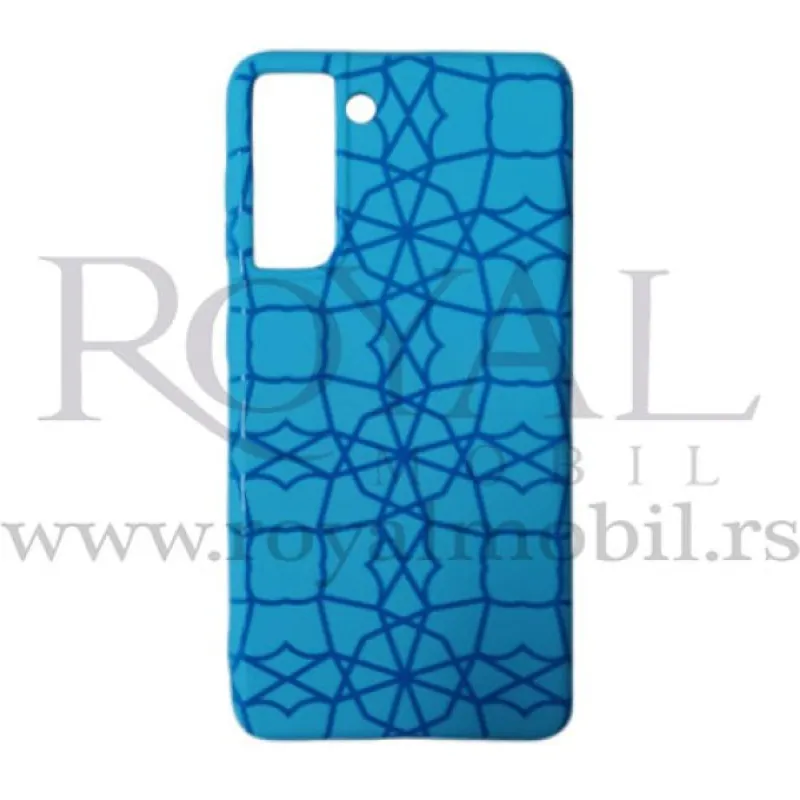 Futrola Soft Print GEOMETRIK No11 za Samsung G998F Galaxy S30 Ultra / S21 Ultra plava