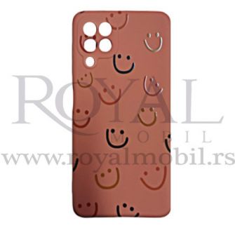 Futrola Soft Print CUTE SMILE No1 za Samsung A225 Galaxy A22 narandzasta