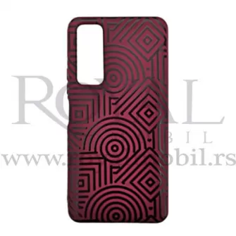 Futrola Soft Print GEOMETRIK No9 za iPhone 13 Pro (6.1) bordo