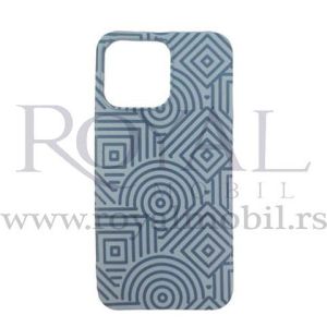 Futrola Soft Print GEOMETRIK No9 za iPhone 13 Pro Max (6.7) belo-plava