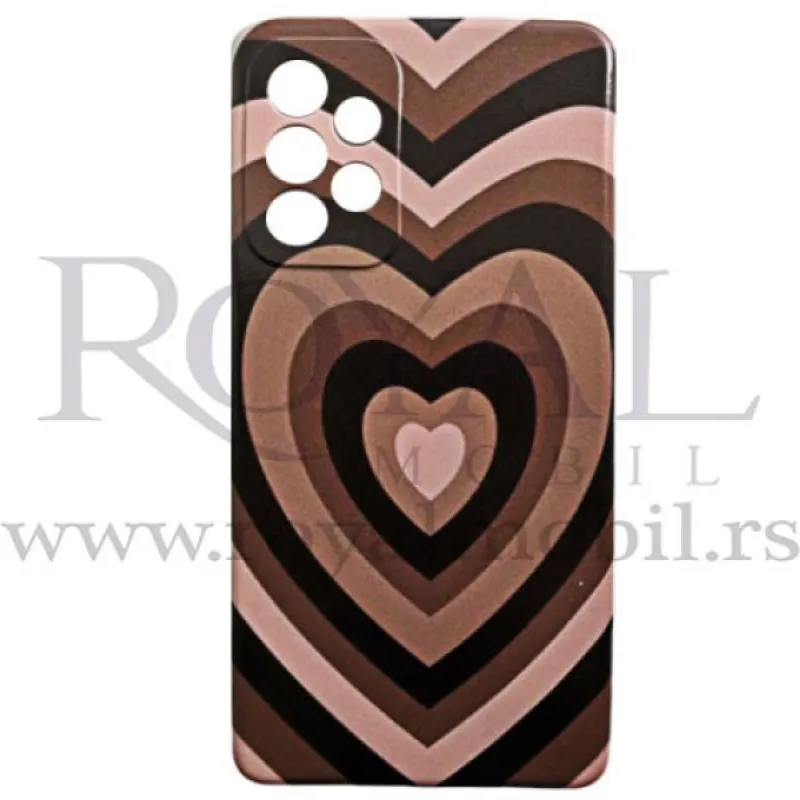 Futrola Soft Print HEART za iPhone 13 Pro Max (6.7) braon